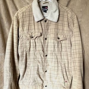 Sherpa Lined Flannel Jacket In Plaid